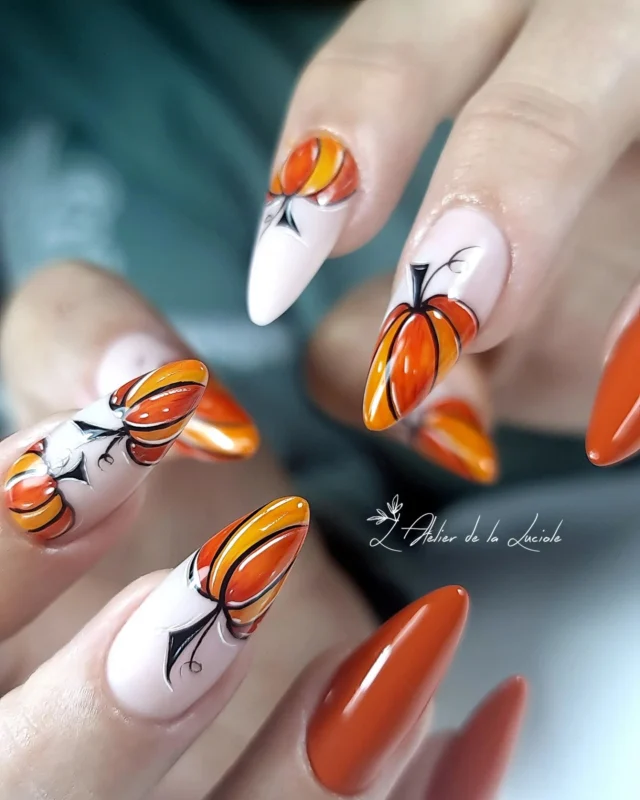 #latelier_luciole 
#nails 
#nailart 
#nailartist 
#nailsofinstagram 
#nailsmetz 
#metznailart 
#metznails 
#art
#artonnails
#pumpkin 
#pumpkinnails 
#nailaddict